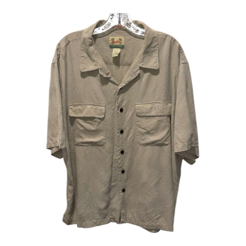 reyn spooner Beige Casual Button-Down Camp Shirt